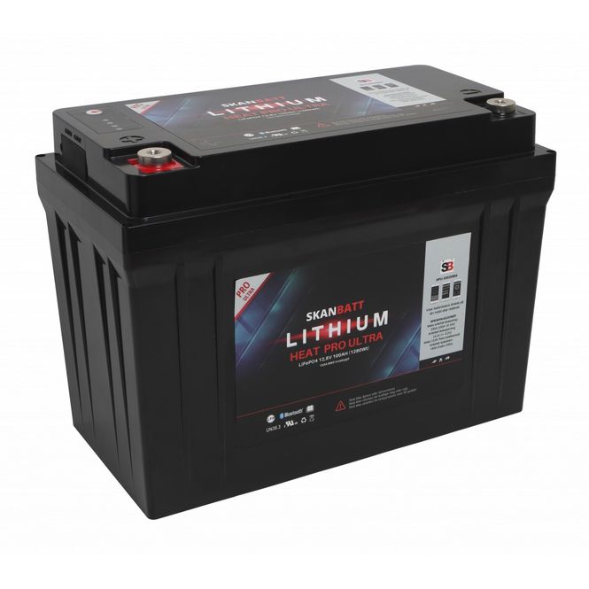 Hovedbilde Skanbatt Batteri Lithium Heat Pro Ultra 12 V 100 AH