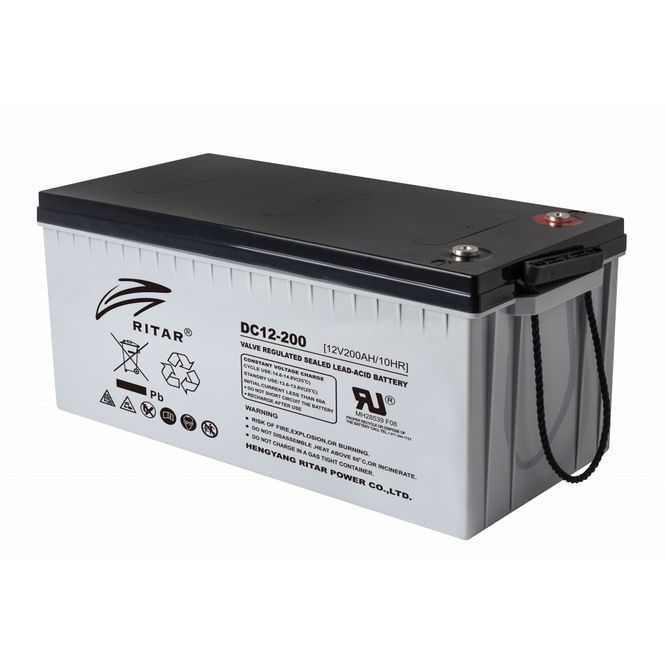 Hovedbilde RITAR AGM Deep Cycle Batteri 12V 200AH C10 