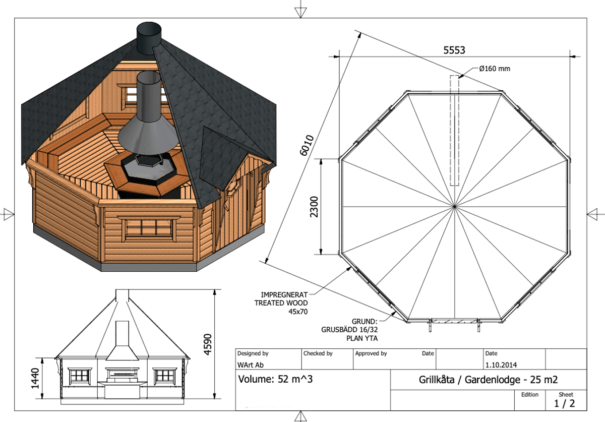Grillhytte 25 m2 Premium